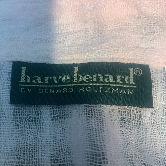 Harve Benard by Benard Holtzman Pink Sheer Linen Summer Button Down Shirt - Picture 11 of 12